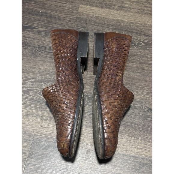Gary International Brown Braided Leather Men’s Loafers Sz 8.5 M Dress Shoes main image 7